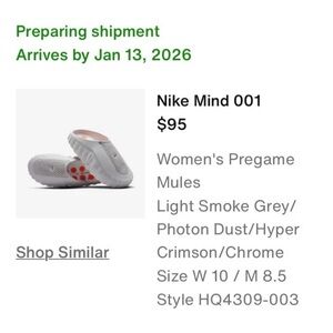 Nike Mind 001 Slide Light Smoke Gray